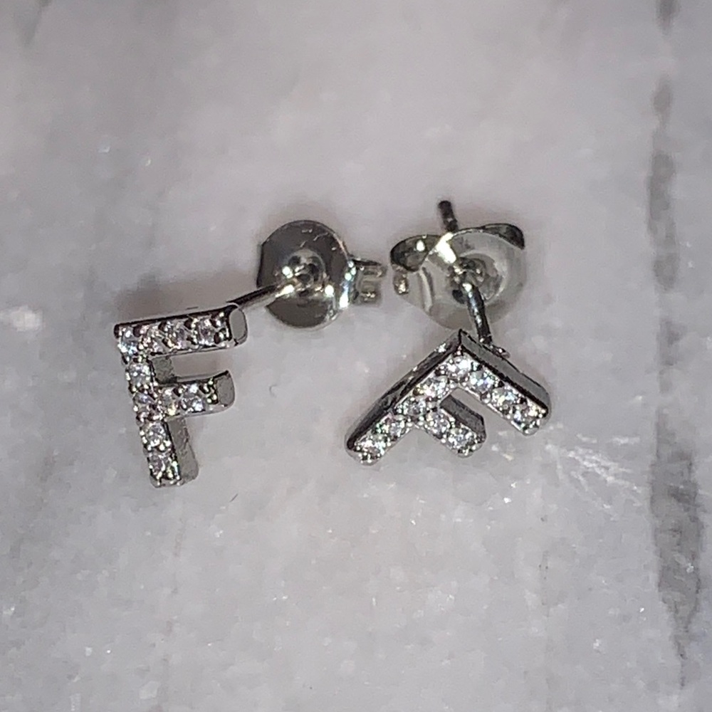 Initial Earrings - Picture 7 of 15
